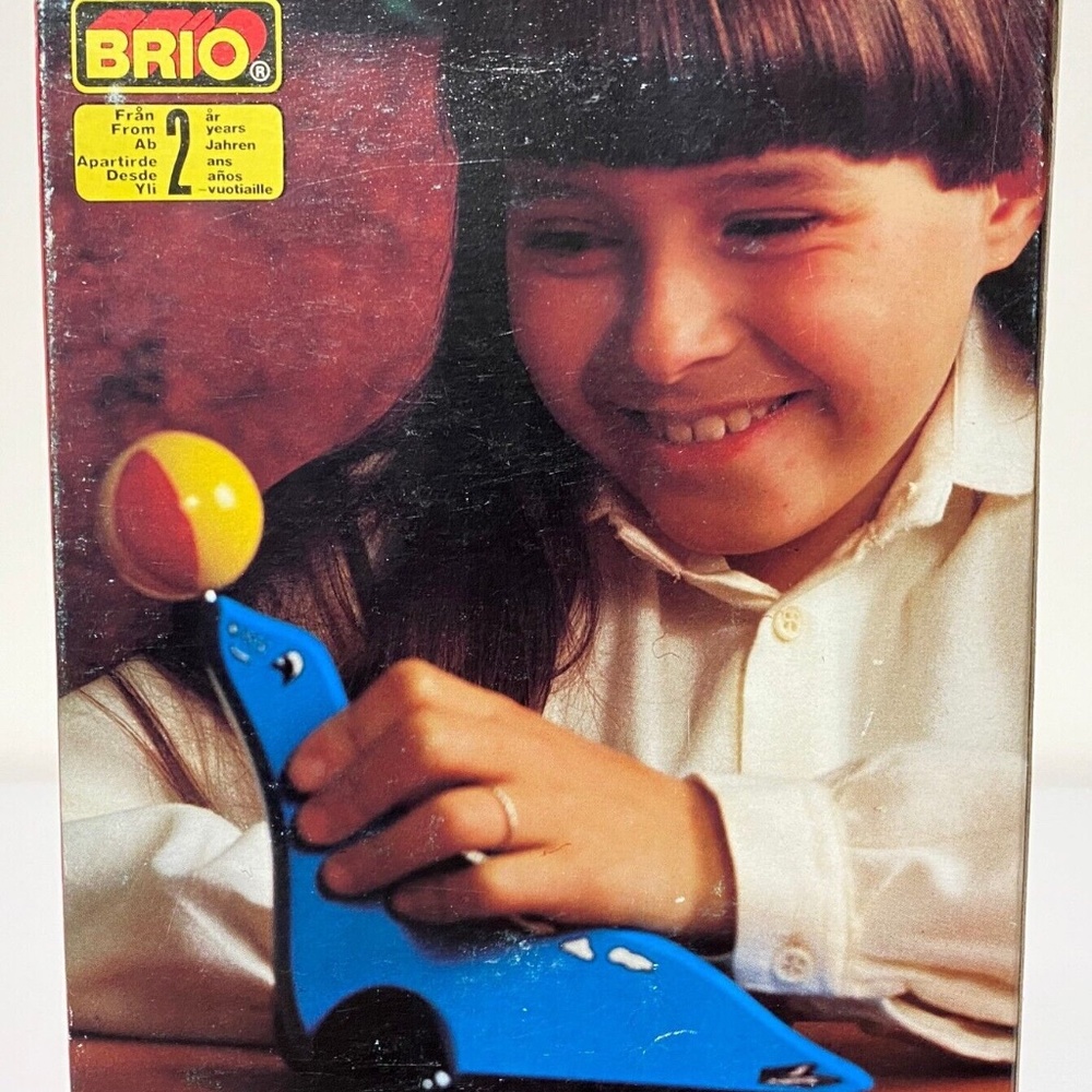 BRIO 0310 31110 Vintage Walking Seal Wooden Pull Toy New Mint In Box Sweden
